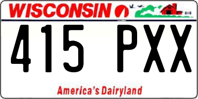 WI license plate 415PXX