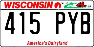 WI license plate 415PYB