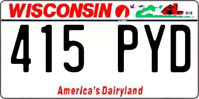 WI license plate 415PYD