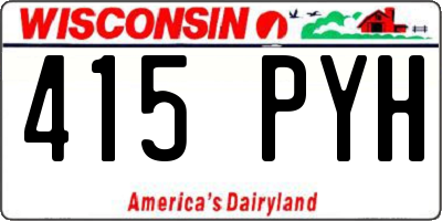 WI license plate 415PYH