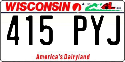WI license plate 415PYJ