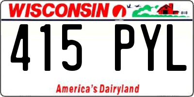 WI license plate 415PYL