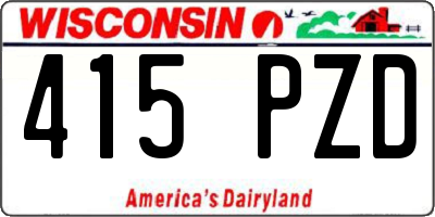 WI license plate 415PZD