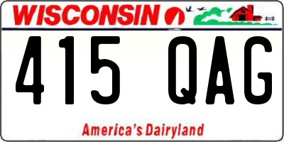 WI license plate 415QAG