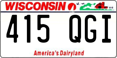 WI license plate 415QGI