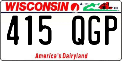 WI license plate 415QGP
