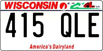 WI license plate 415QLE