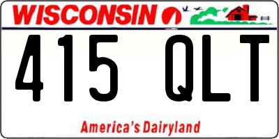 WI license plate 415QLT