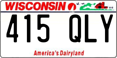 WI license plate 415QLY