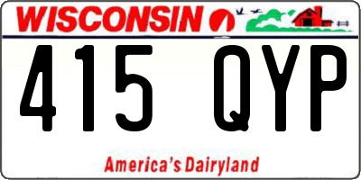 WI license plate 415QYP
