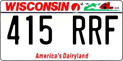 WI license plate 415RRF