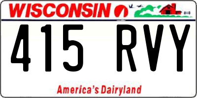 WI license plate 415RVY