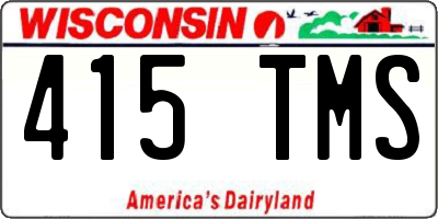 WI license plate 415TMS