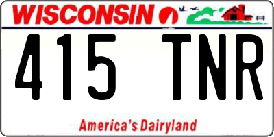 WI license plate 415TNR