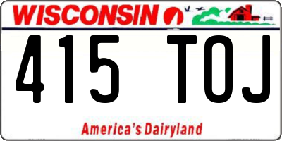 WI license plate 415TOJ