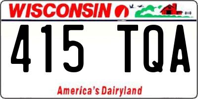 WI license plate 415TQA