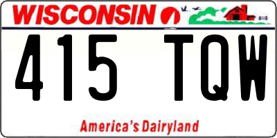 WI license plate 415TQW