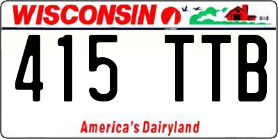 WI license plate 415TTB