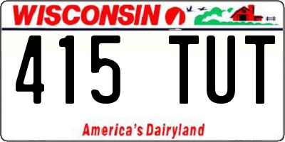 WI license plate 415TUT