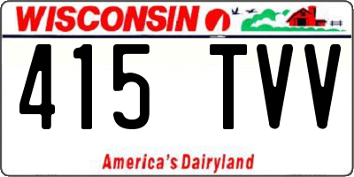 WI license plate 415TVV