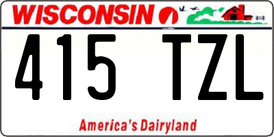 WI license plate 415TZL