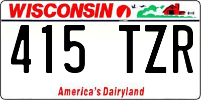 WI license plate 415TZR