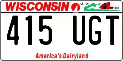 WI license plate 415UGT