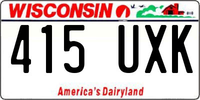 WI license plate 415UXK