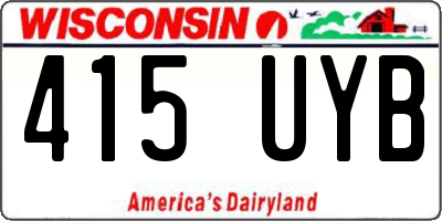 WI license plate 415UYB