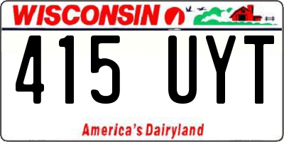 WI license plate 415UYT