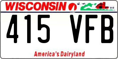 WI license plate 415VFB