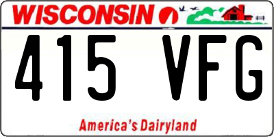 WI license plate 415VFG