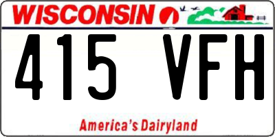 WI license plate 415VFH