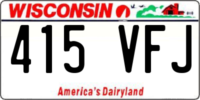 WI license plate 415VFJ