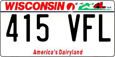 WI license plate 415VFL