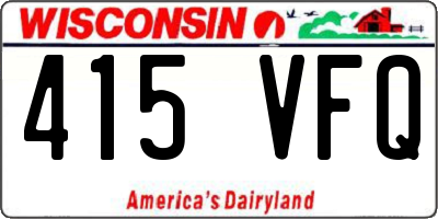 WI license plate 415VFQ