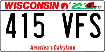 WI license plate 415VFS