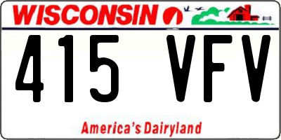 WI license plate 415VFV