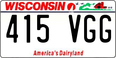 WI license plate 415VGG