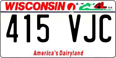 WI license plate 415VJC