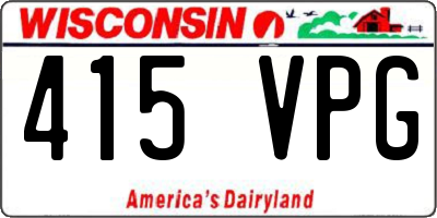 WI license plate 415VPG