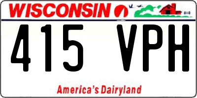 WI license plate 415VPH