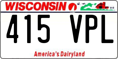 WI license plate 415VPL