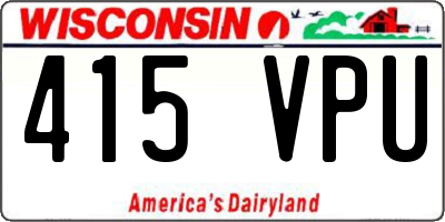 WI license plate 415VPU