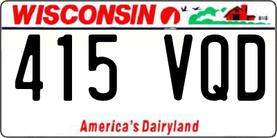 WI license plate 415VQD