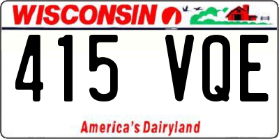 WI license plate 415VQE