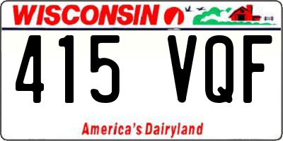 WI license plate 415VQF