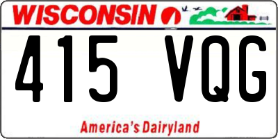 WI license plate 415VQG