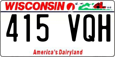 WI license plate 415VQH