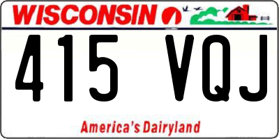 WI license plate 415VQJ